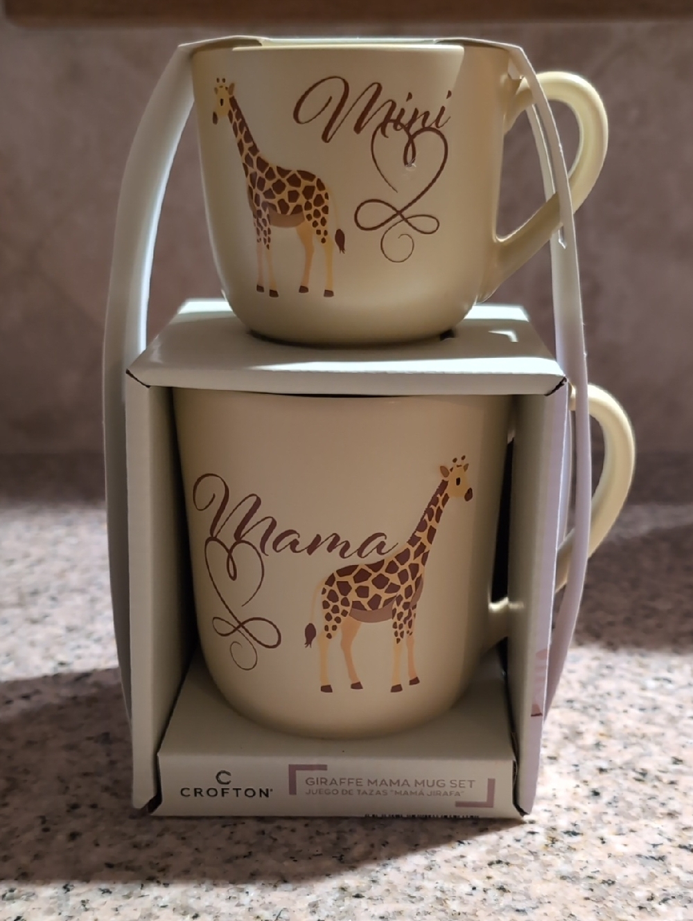 Giraffe Mama & Mini Mug Set